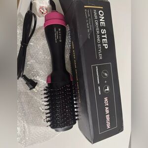 One Step Hair Dryer and Styler - Black and Pink